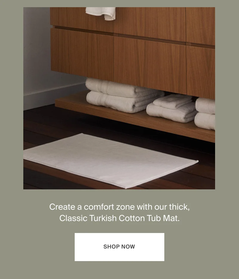 Create a comfort zone with our thick, Classic Turkish Cotton Tub Mat.