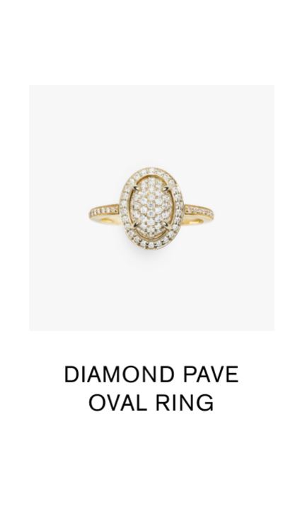 DIAMOND PAVE OVAL RING
