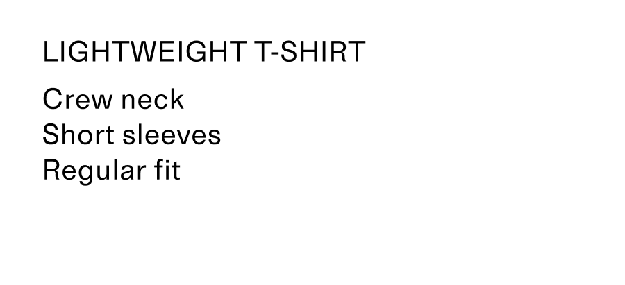 Lightweight tshirt regular fit text