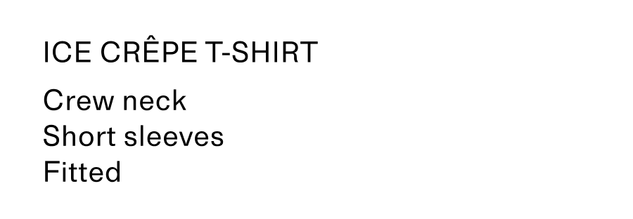Crepe tshirt text