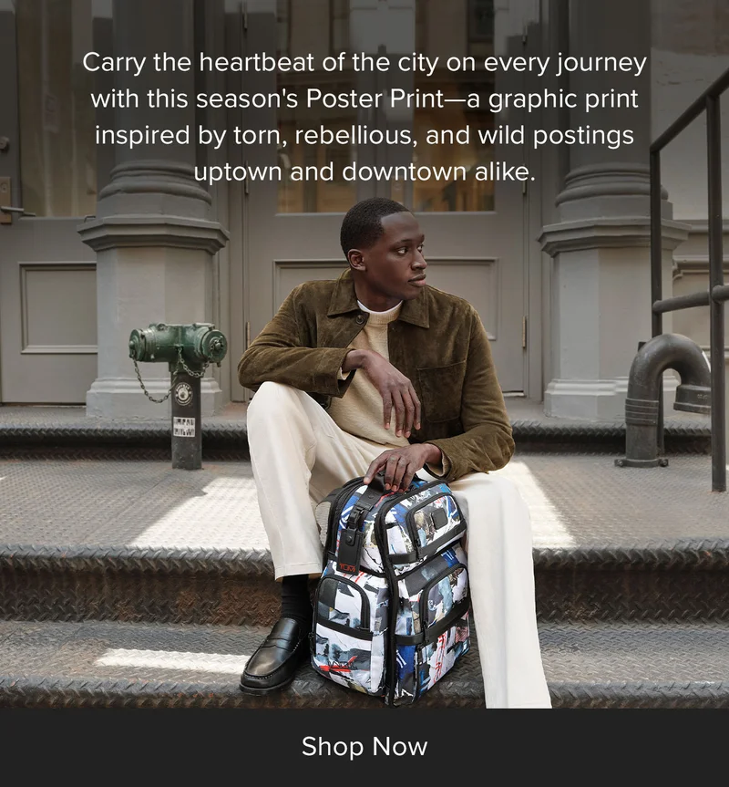 Carry the heartbeat of the city on every journey with this season's Poster Print—a graphic print inspired by torn, rebellious, and wild postings uptown and downtown alike.