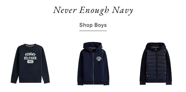 Never enough navy                                            Shop boys