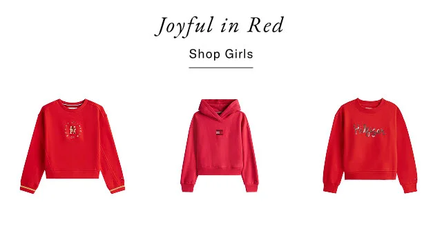 Joyful in red                                            Shop girls