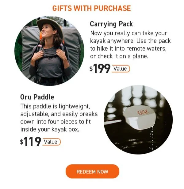 New Deal of the Week! Get a FREE Paddle + Pack ($318 Value) with any sport model purchase! Welcome to portability, perfected.