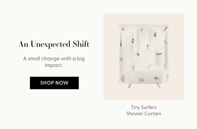 Tiny Surfers Shower Curtain