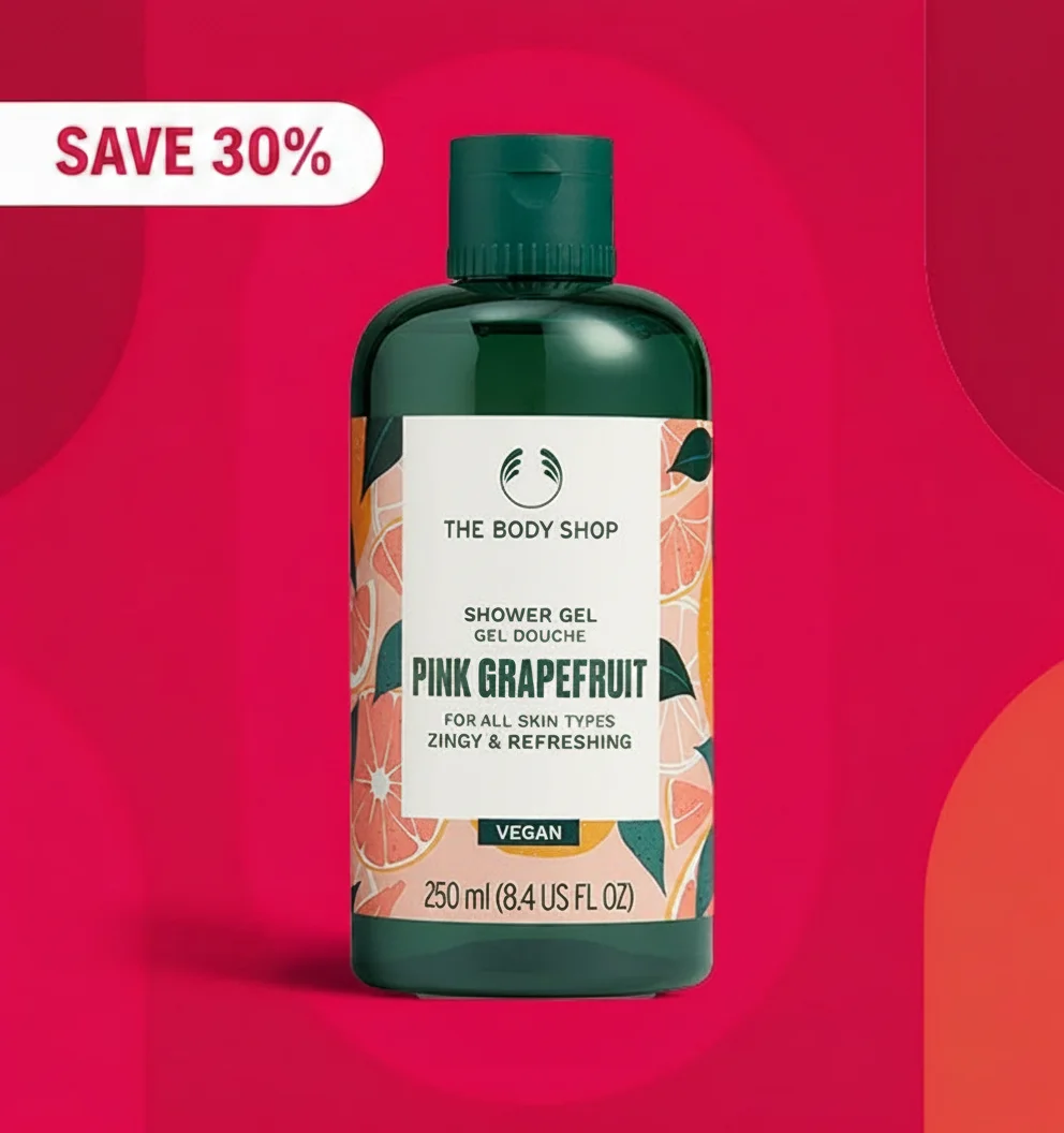 Feel squeaky-clean with Pink Grapefruit Shower Gel