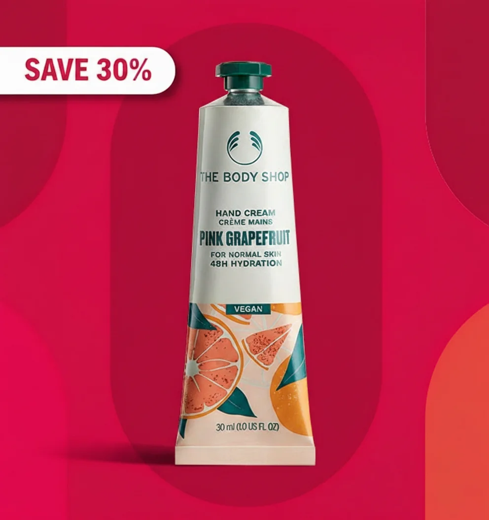 Protect hands with Pink Grapefruit Hand Cream