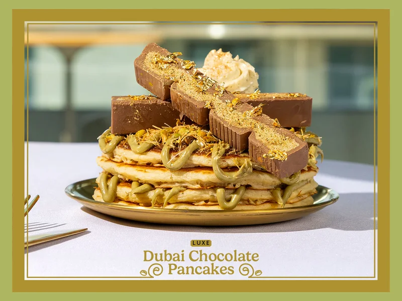 GET THE ULTRA-LIMITED LUXE DUBAI CHOCOLATE PANCAKES