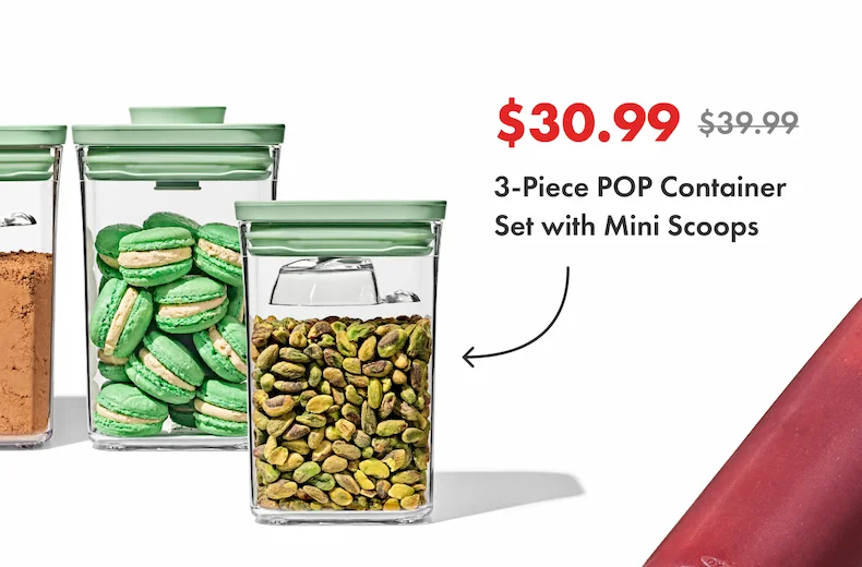 3-Piece POP Container Set with Mini Scoops