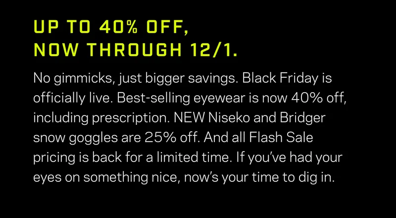 SHOP ROKA BLACK FRIDAY SALE 2025