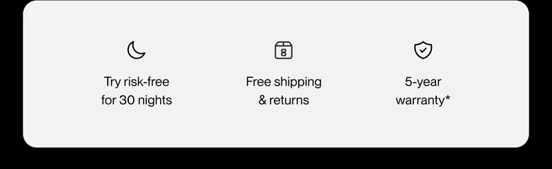 Try risk-free for 30 nights | Free shipping & returns | 5-year warranty
