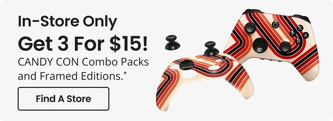 In-Store Only | Get 3 for $15 CANDY CON Combo Packs and Framed Editions.* | Find A Store