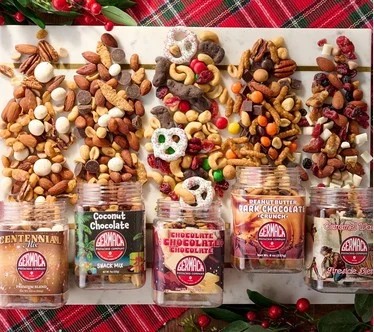 SH11/10 Germack (5) Jar Set Holiday Mini Nut Mixes Assortment