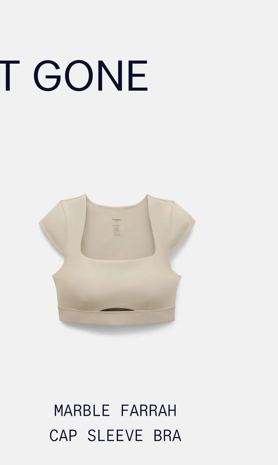 ALMOST GONE  |  Marble Farrah Cap Sleeve Bra