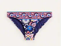Classic Bikini Bottoms - Mandarin Red, Botanical Sprig