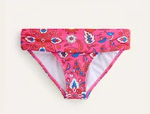 Levanzo Fold Bikini Bottoms - Pink, Botanical Wave
