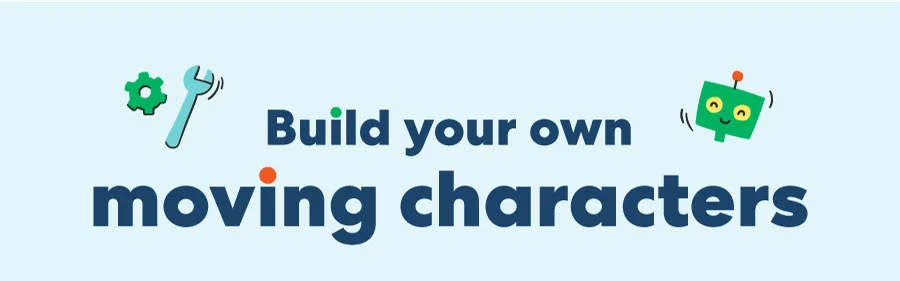 Build your own moving characters Build your own moving characters