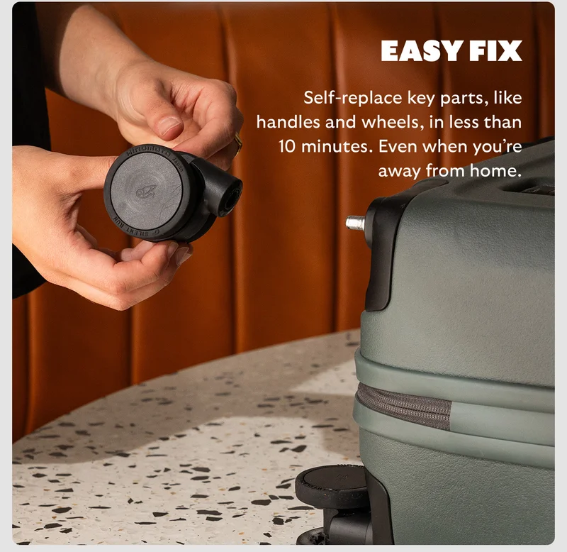 Feature 3 Easy fix Body Self-replace key parts, like handles and wheels, in less than 10 minutes. Even when you’re away from home.