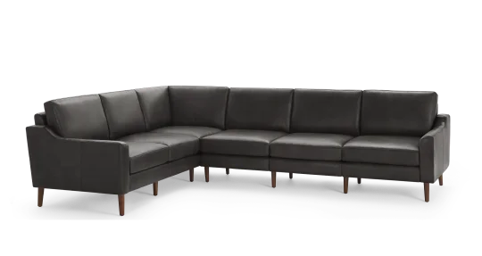 Slope Nomad Leather 6-Seat Corner Sectional