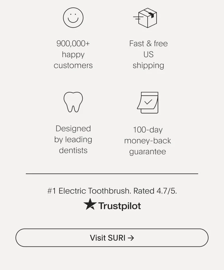 #1 Electric toothbrush on Trustpilot rated 4.7/5