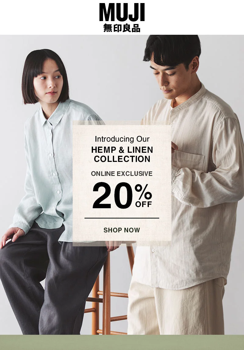 Shop 20% Off Hemp and Linen Online Only!