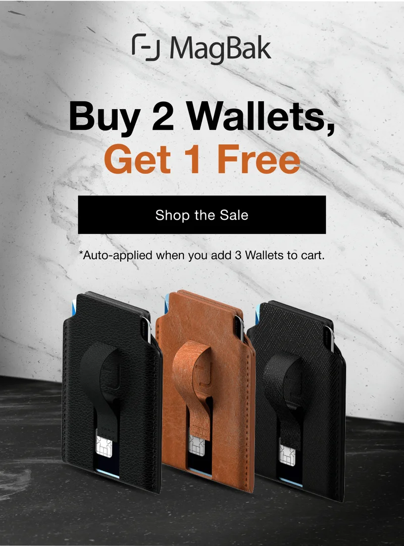 Buy 2 Wallets, Get 1 Free. *Auto-applied when you add 3 Wallets to cart.