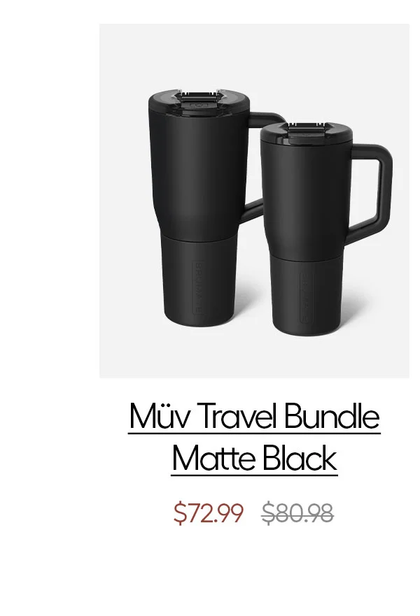 Müv Travel Bundle Matte Black - $72.99