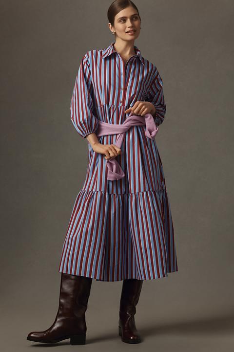 The Bettina Tiered Shirt Dress by Maeve