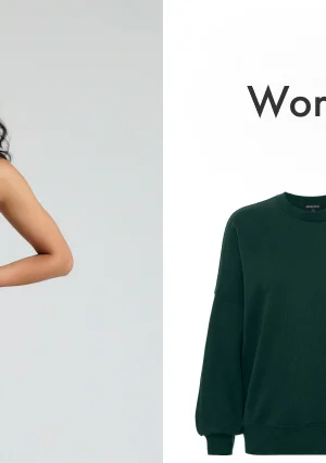 Solstice Fleece Oversized Sweatshirt in Dark Spruce Green Heather