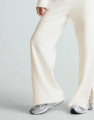 Open Ended Mid Rise Wide Leg Pant in Fresh Snow
