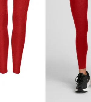 Spacedye Caught in the Midi High Waisted Legging in Ruby Red Heather