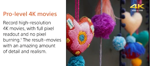 Realize your vision with 4K movie recordings