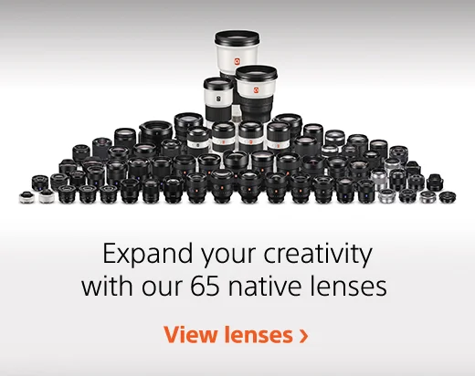 Expand your creativity with our 65 native lenses