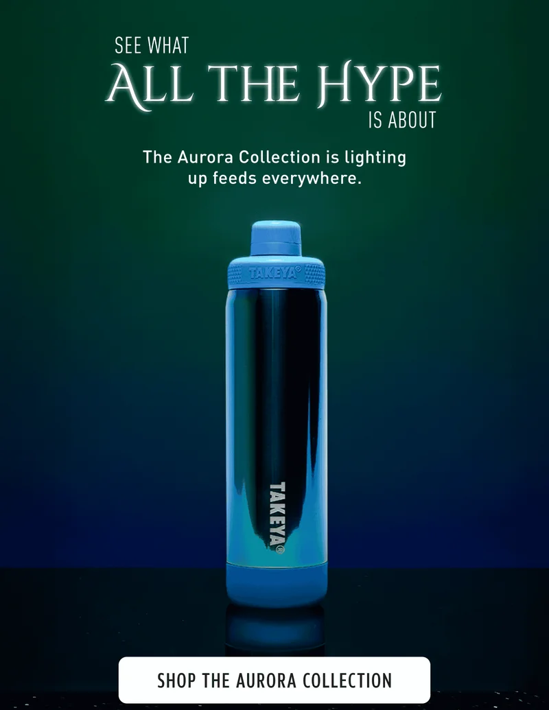 Hydration That Reflects Your Energy | Bold, radiant, and built to perform. | Meet the glow-up your routine deserves | Shop The Aurora Collection
