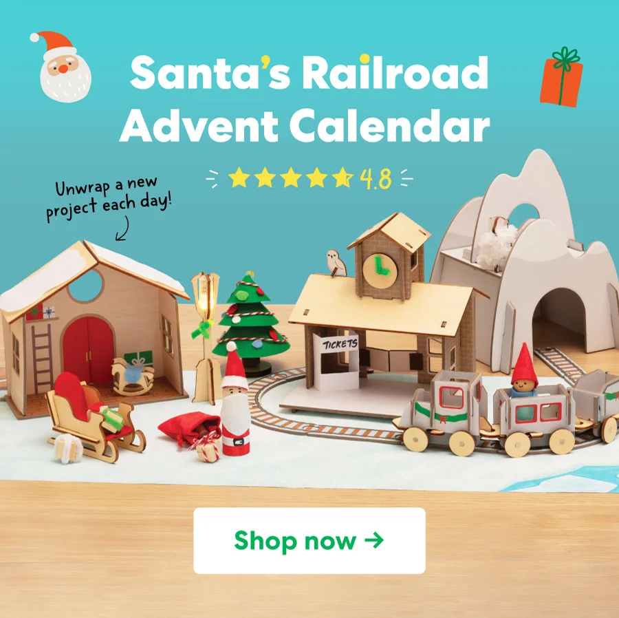 Santa's Railroad Advent Calendar