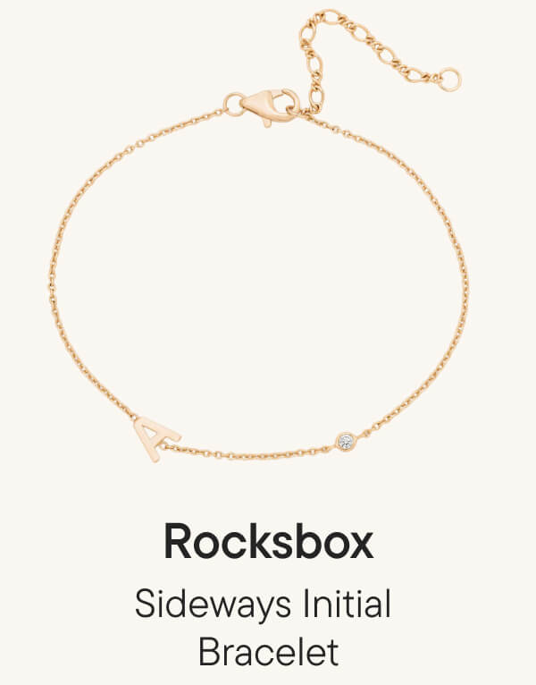 Sideways Initial Bracelet