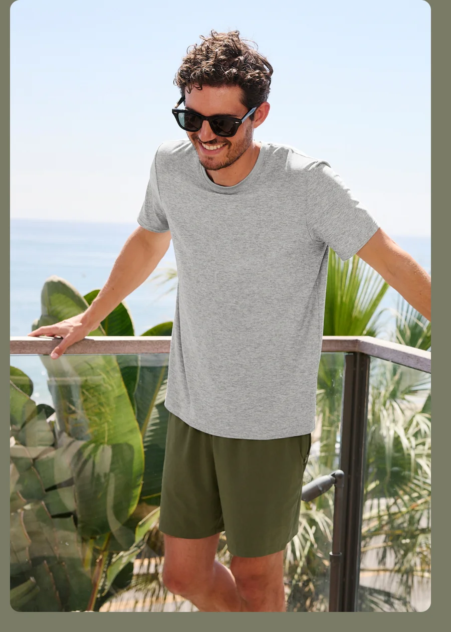 Always Beyond Crew Tee 2.0 in Silver Mist