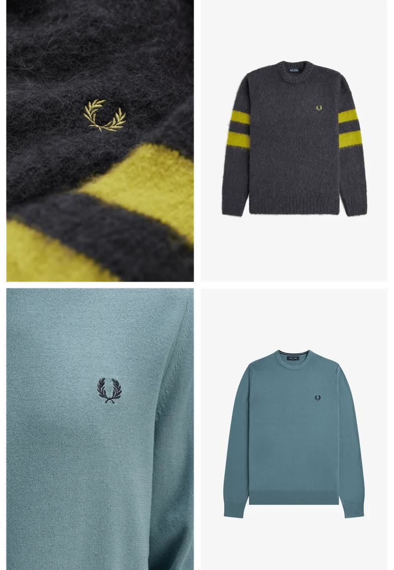 a selection of Fred Perry knitwear - menswear
