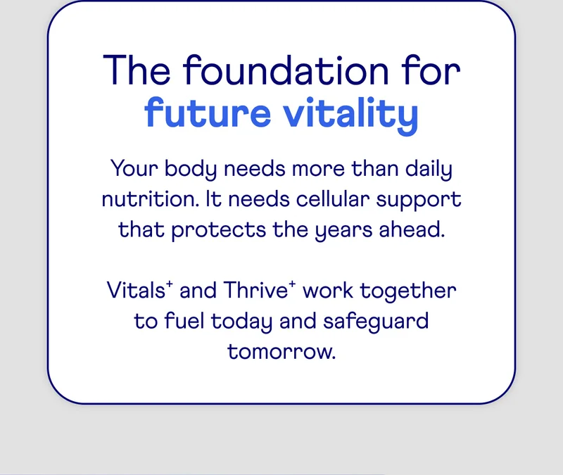 The foundation for future vitality