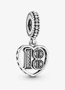 18th Celebration Dangle Charm