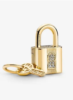 Padlock & Key Dangle Charm