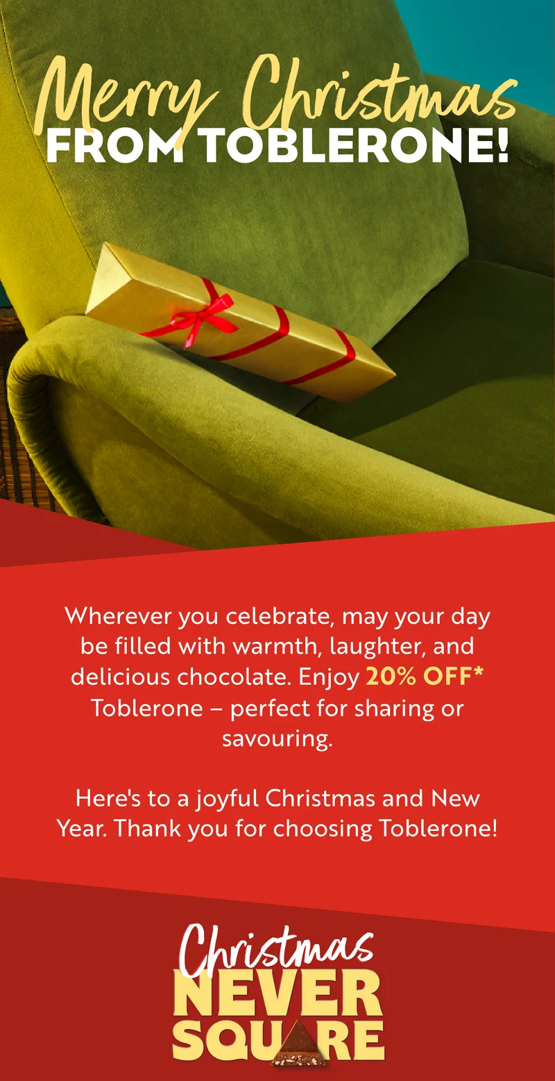 Merry CHristmas from all of us at Toblerone!