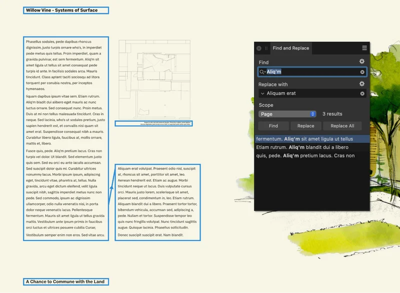 Search smarter with new Find and Replace Panel features in Affinity Publisher 2