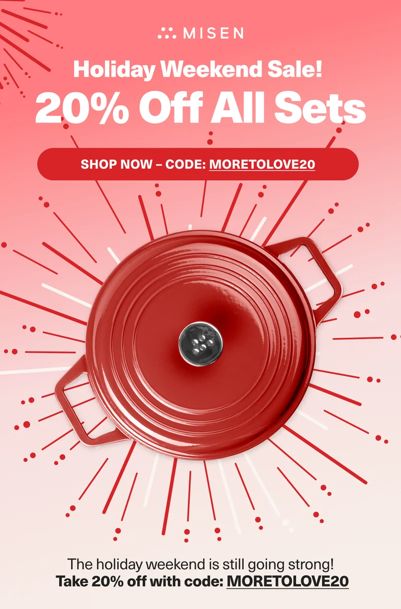 Holiday Weekend Sale! 20% Off All Sets - SHOP NOW - 20% Off With CODE: discount code
