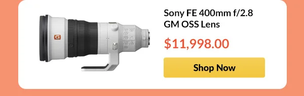 Sony FE 400mm f/2.8 GM OSS Lens