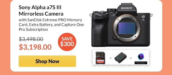 Sony Alpha a7S III Mirrorless Camera  with SanDisk Extreme PRO Memory Card, Extra Battery, and Capture One Pro Subscription