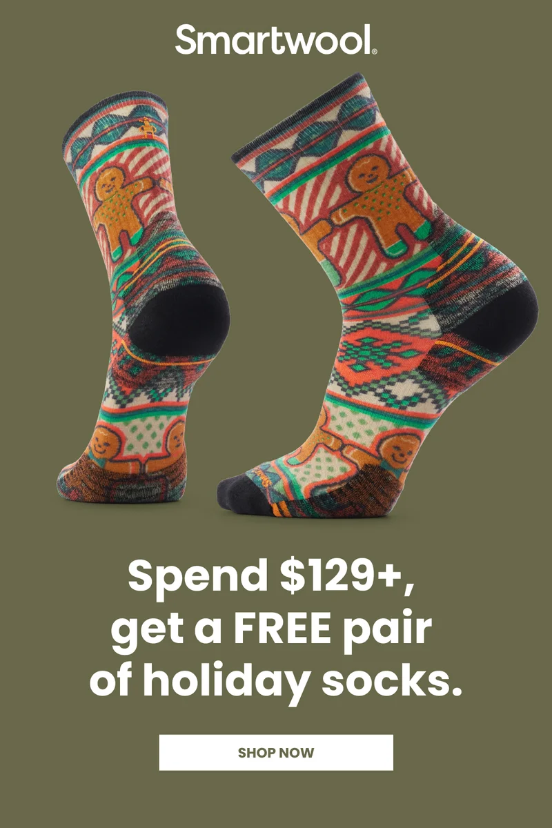 Get a free pair of holiday socks.