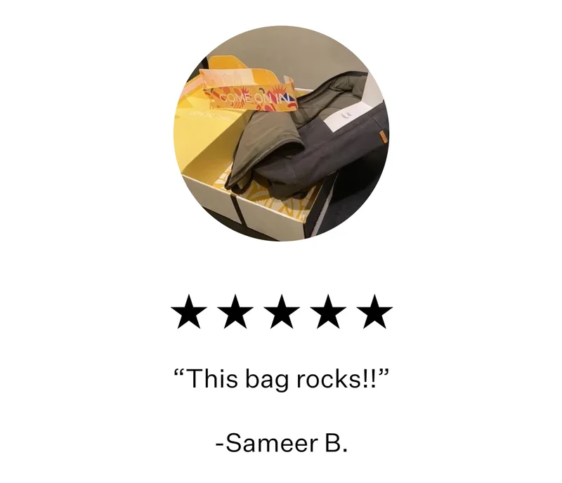 “This bag rocks!!”  -Sameer B.