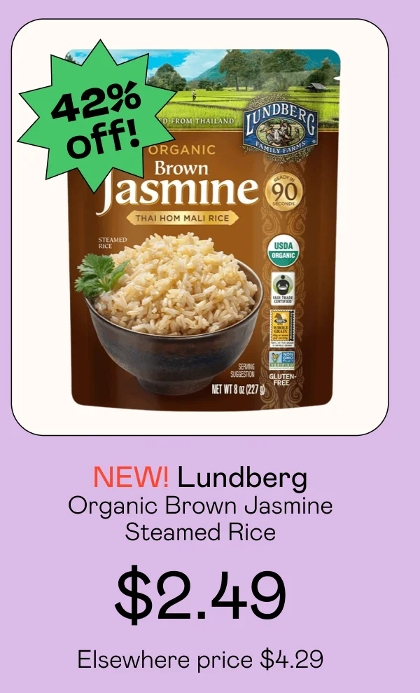 Organic Brown Jasmine Steamed Rice