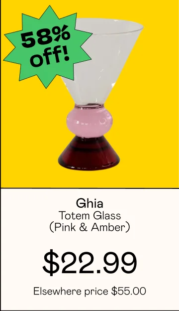 Totem Glass - Pink & Amber